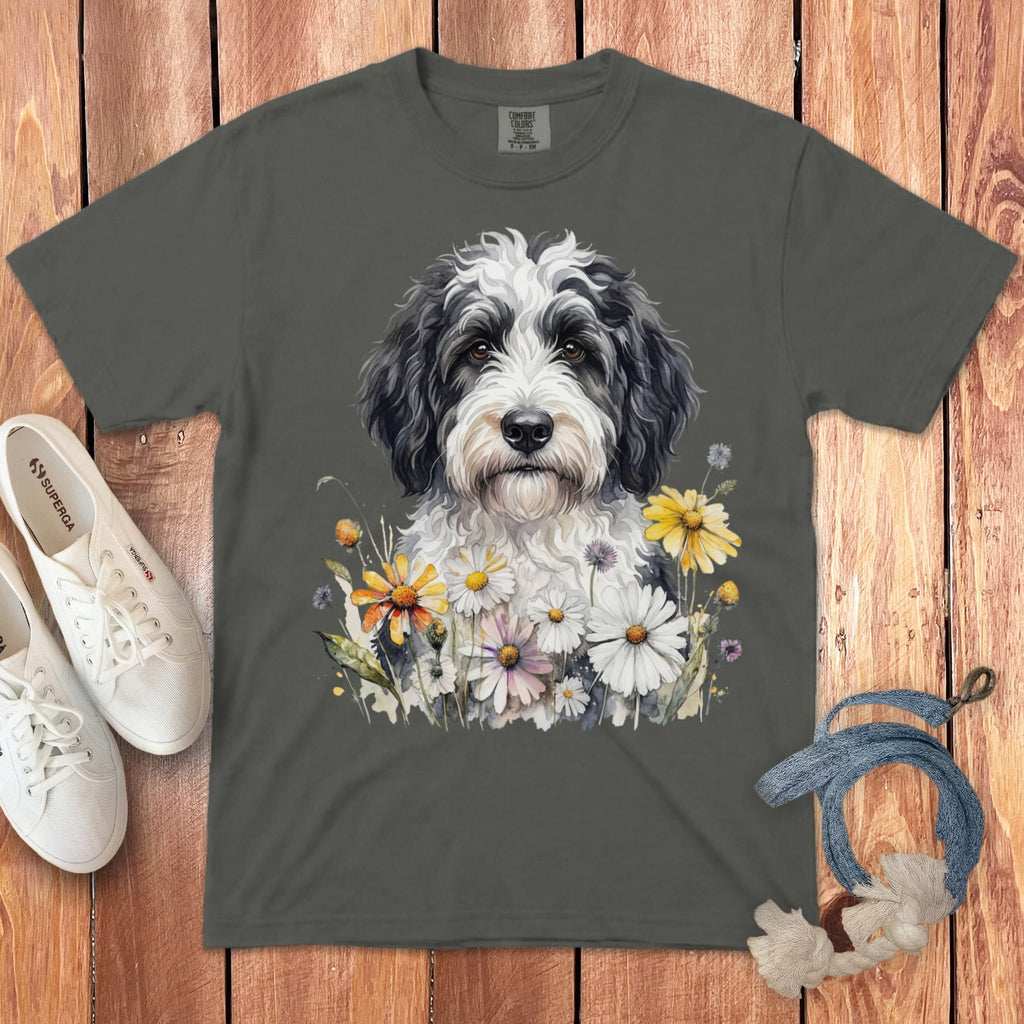 Sheepadoodle Daisy Signature T-Shirt in Pepper / S by Puppy Jo