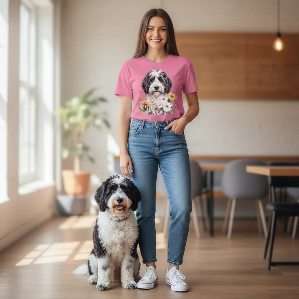 Sheepadoodle Daisy Signature T-Shirt in by Puppy Jo
