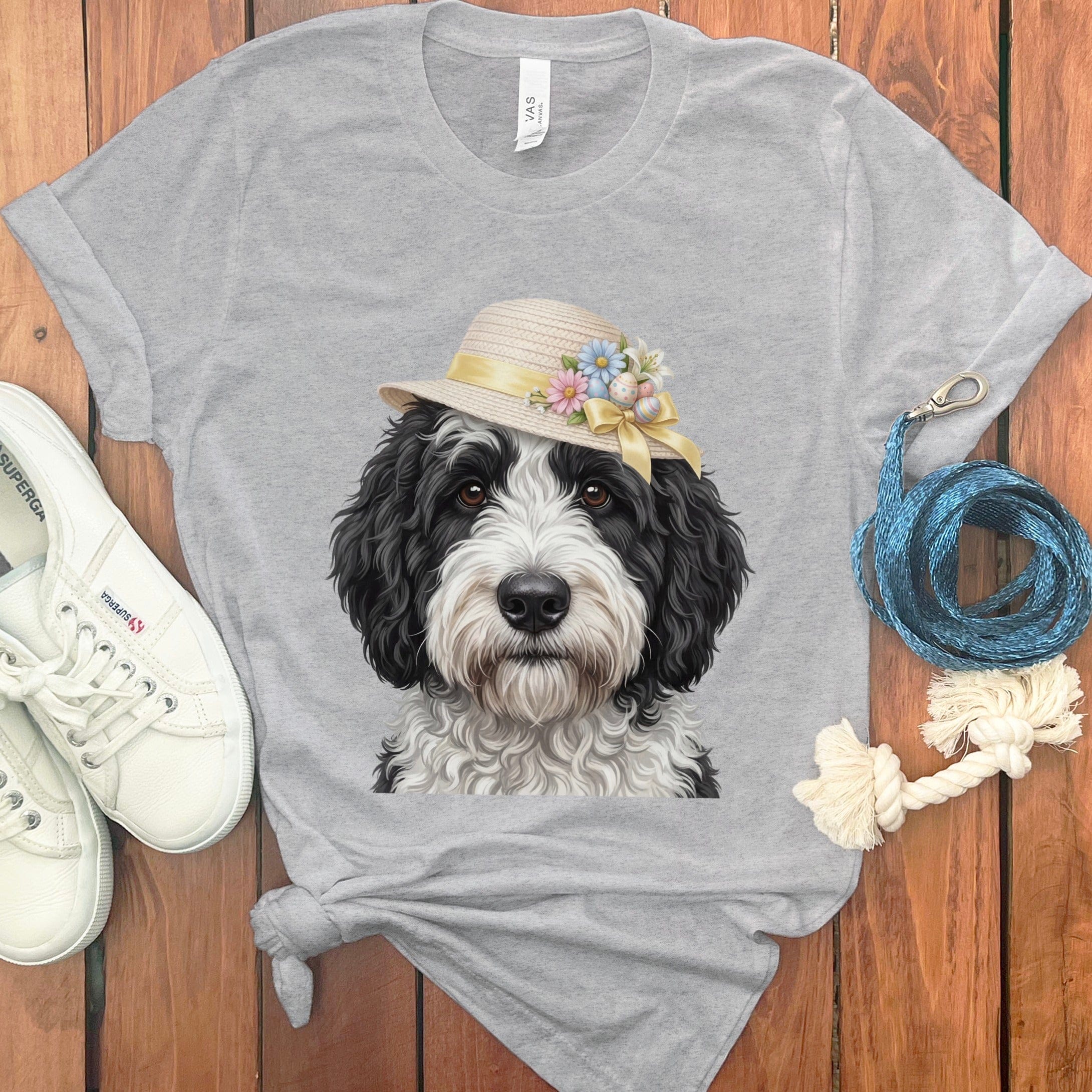 Sheepadoodle Easter T-Shirt in Athletic Heather / M by Puppy Jo