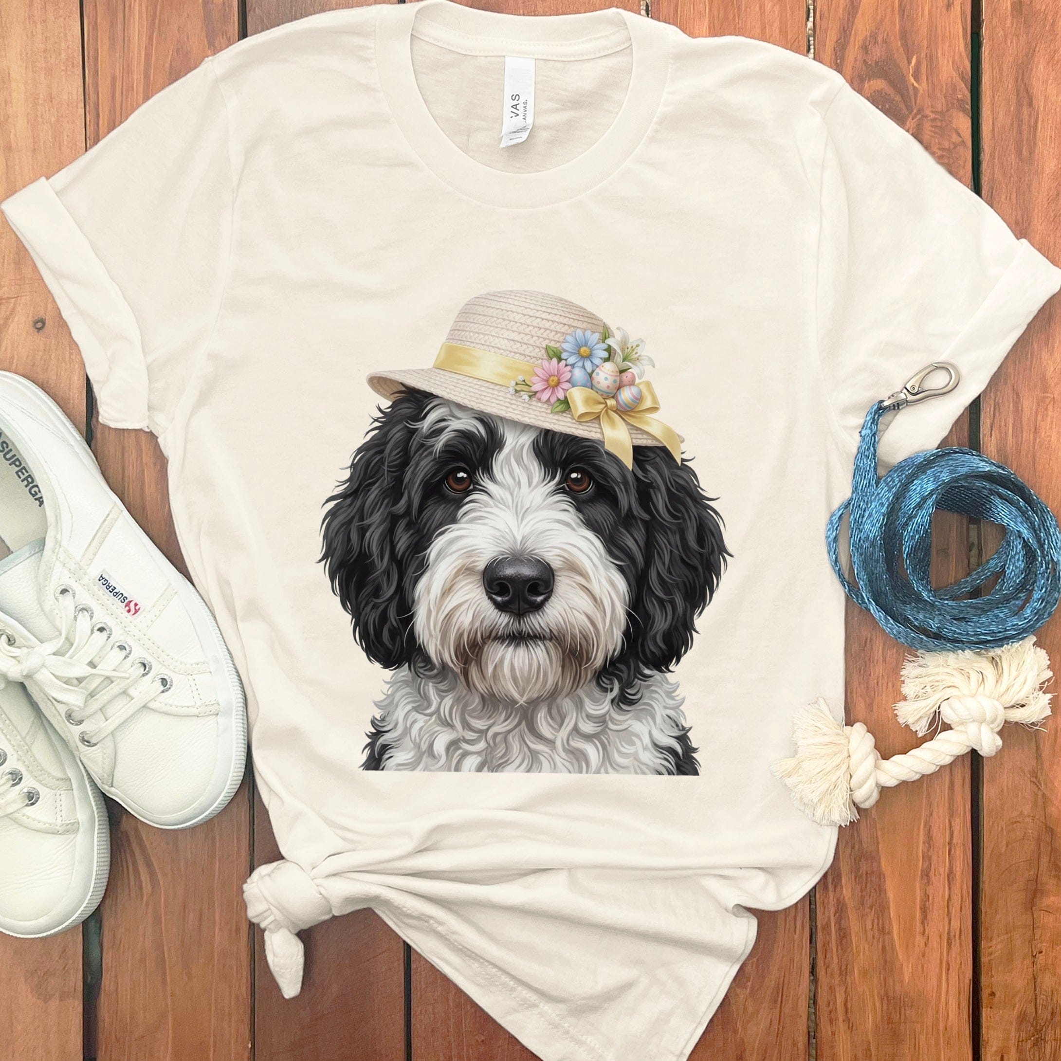 Sheepadoodle Easter T-Shirt in Natural / M by Puppy Jo