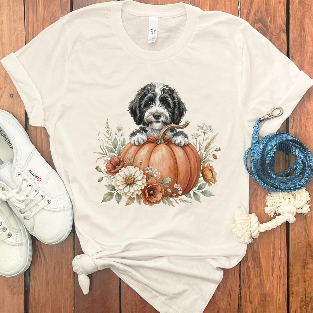 Sheepadoodle Fall T-Shirt in Natural / S by Puppy Jo