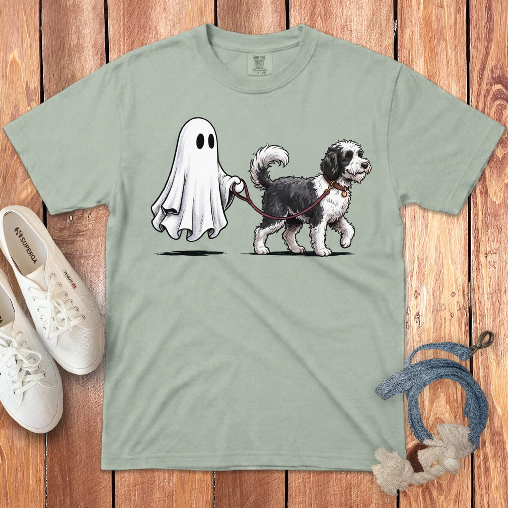 Sheepadoodle Ghost Walk Signature T-Shirt in Bay / S by Puppy Jo