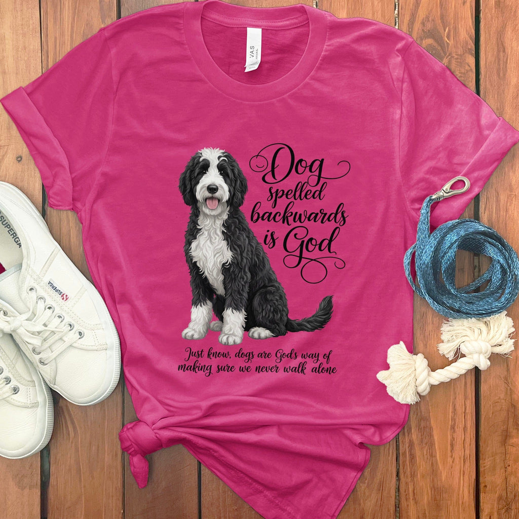 Sheepadoodle God T-Shirt in Berry / S by Puppy Jo