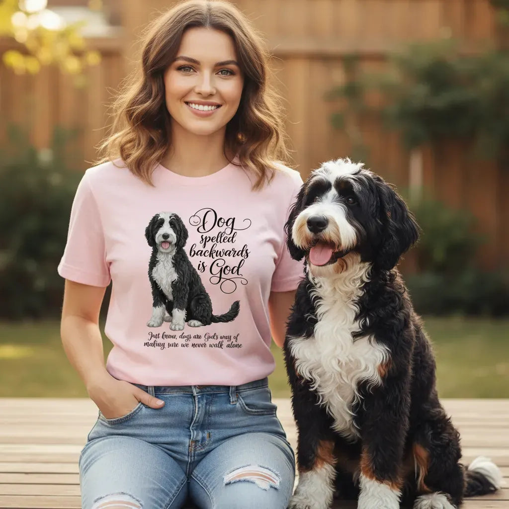 Sheepadoodle God T-Shirt in by Puppy Jo