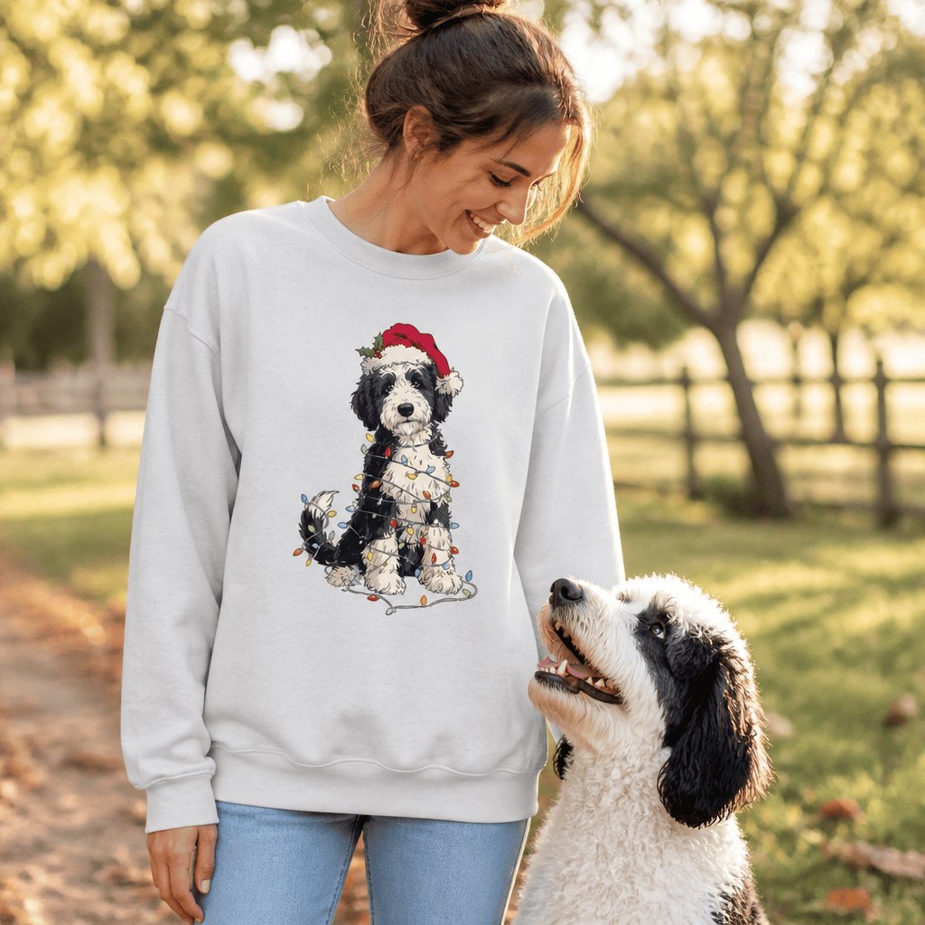 Sheepadoodle Holiday Sweatshirt in by Puppy Jo