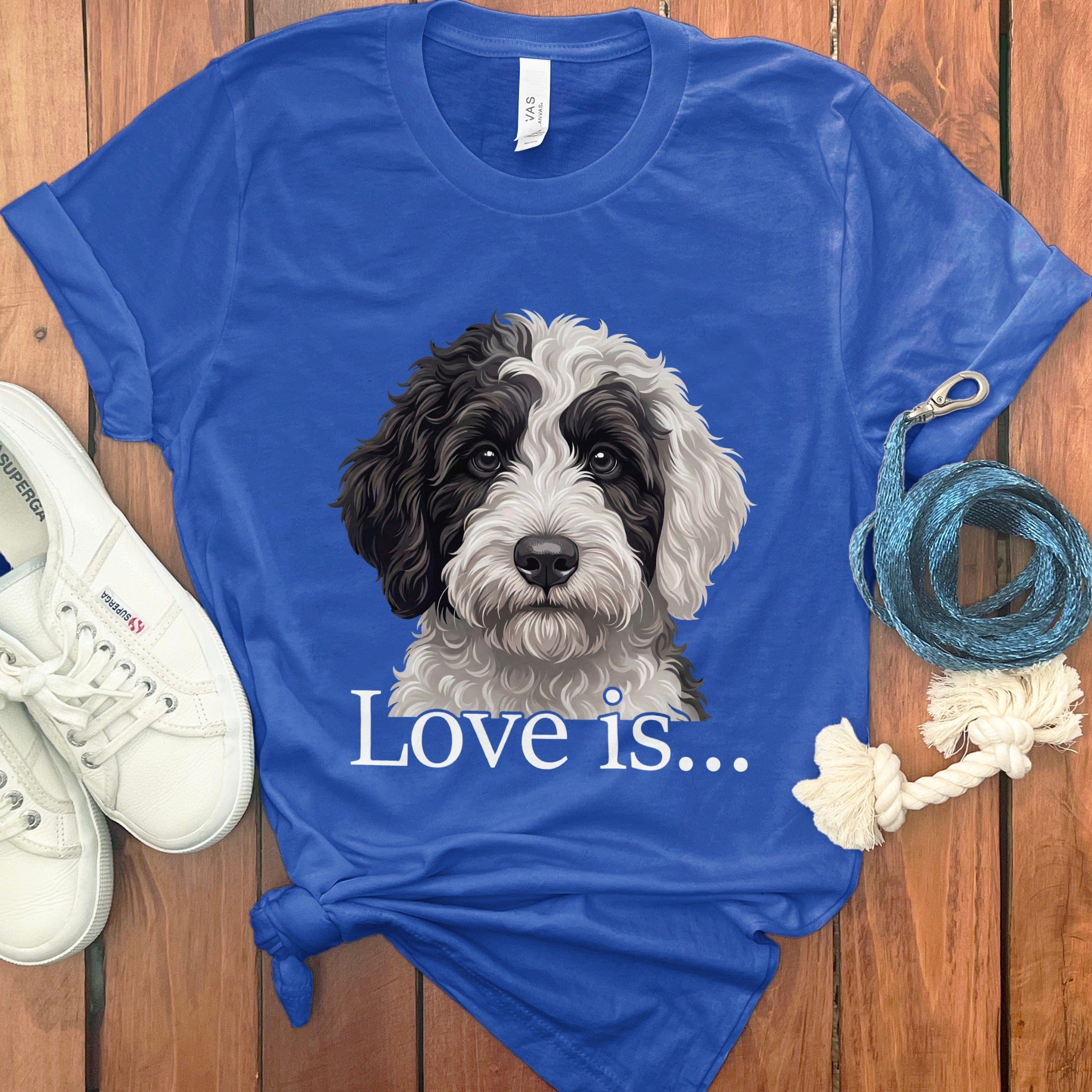 Sheepadoodle Love T-Shirt in True Royal / M by Puppy Jo