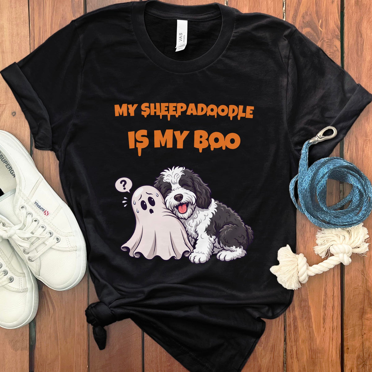 Sheepadoodle My Boo T-Shirt in Black / S by Puppy Jo