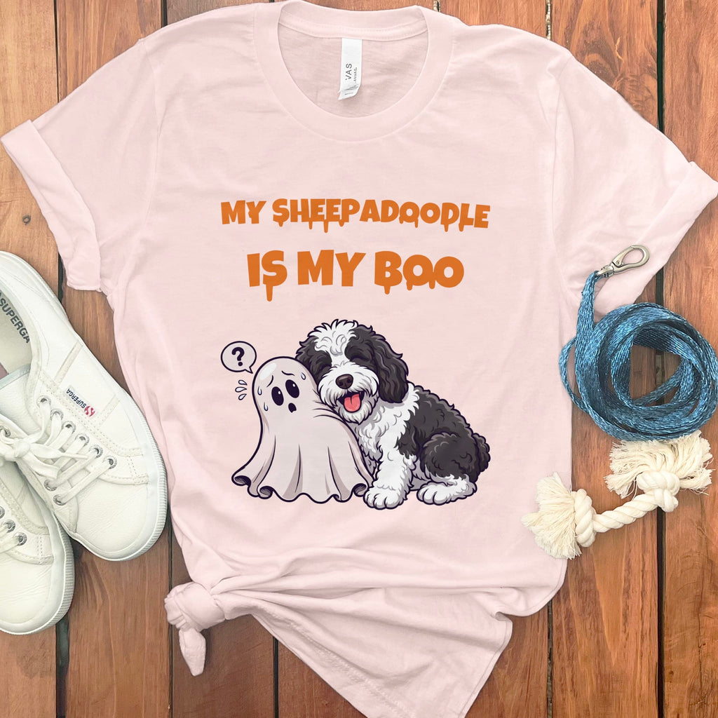Sheepadoodle My Boo T-Shirt in Soft Pink / S by Puppy Jo