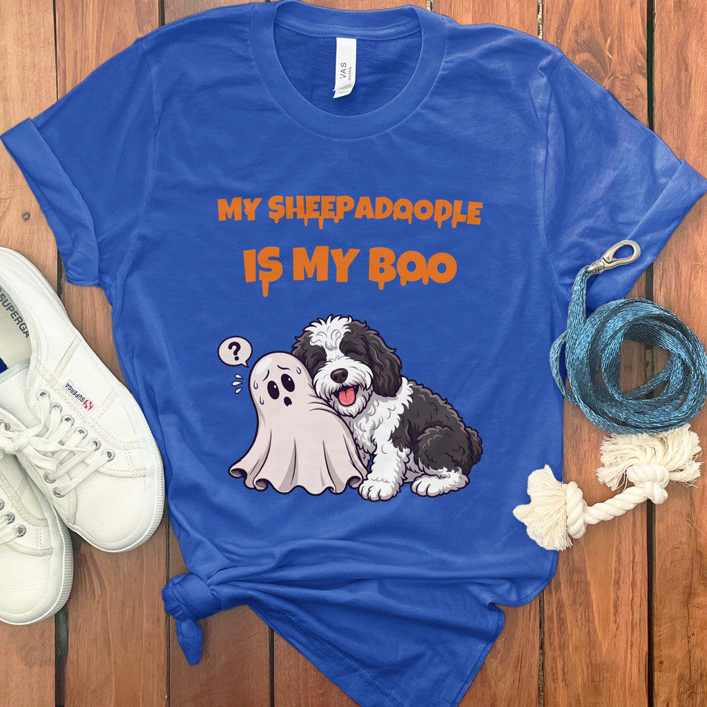 Sheepadoodle My Boo T-Shirt in True Royal / S by Puppy Jo