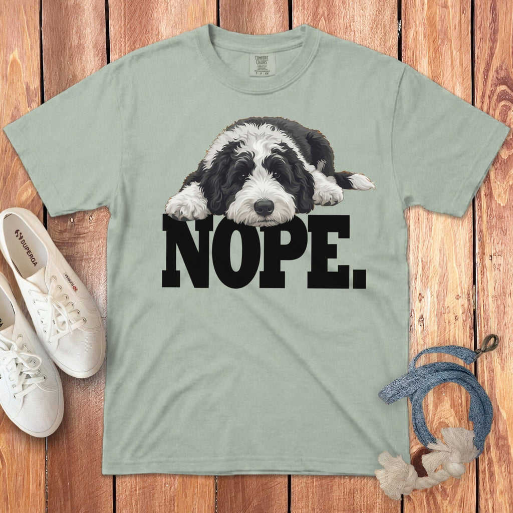 Sheepadoodle Nope Signature T-Shirt in Bay / S by Puppy Jo