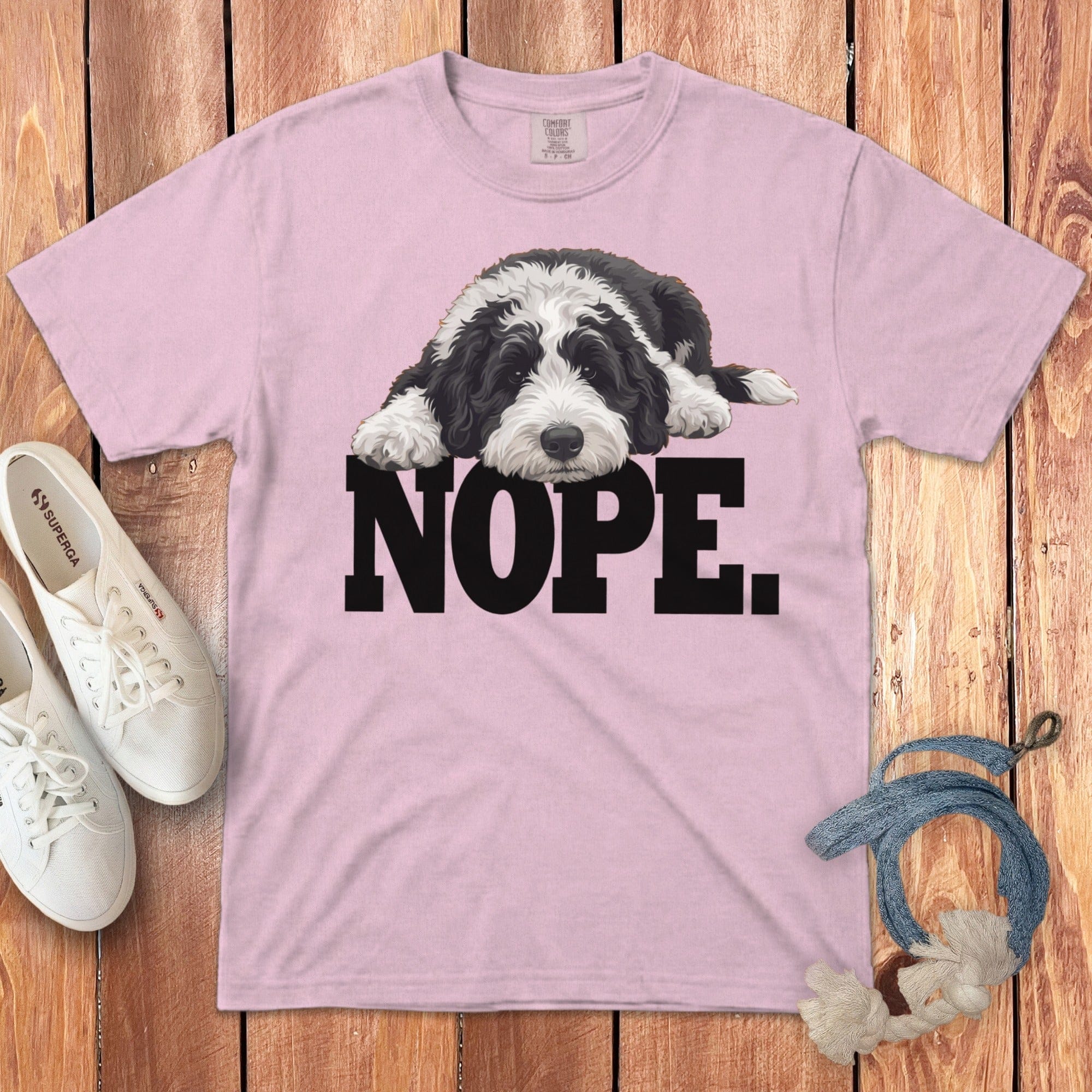 Sheepadoodle Nope Signature T-Shirt in Blossom / S by Puppy Jo