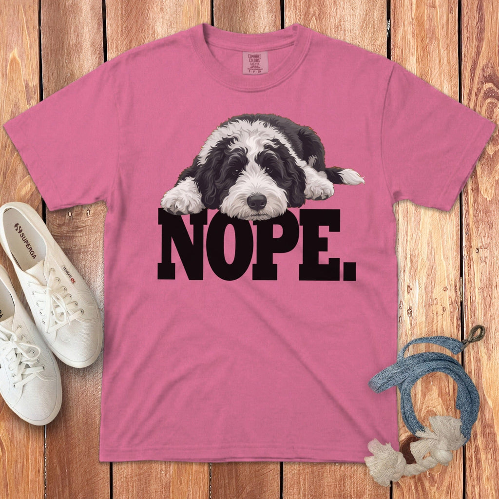 Sheepadoodle Nope Signature T-Shirt in Crunchberry / S by Puppy Jo