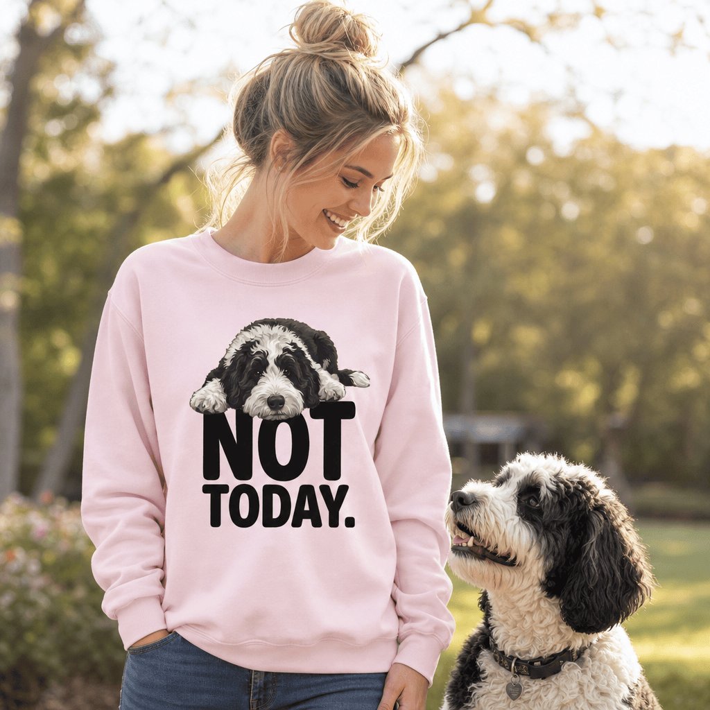 Sheepadoodle Not Today Sweatshirt in by Puppy Jo