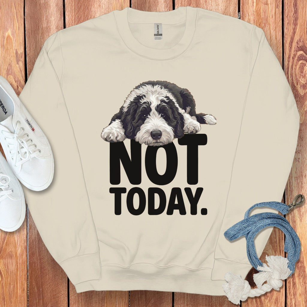 Sheepadoodle Not Today Sweatshirt in Sand / S by Puppy Jo