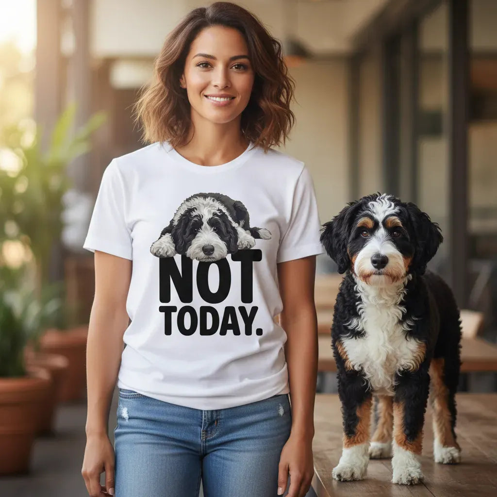 Sheepadoodle Not Today T-Shirt in by Puppy Jo
