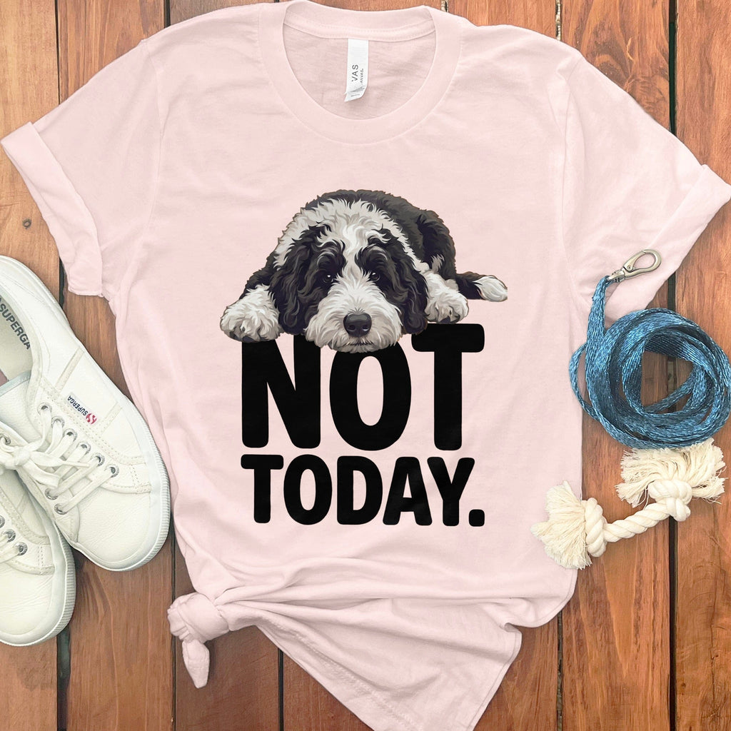 Sheepadoodle Not Today T-Shirt in Soft Pink / S by Puppy Jo