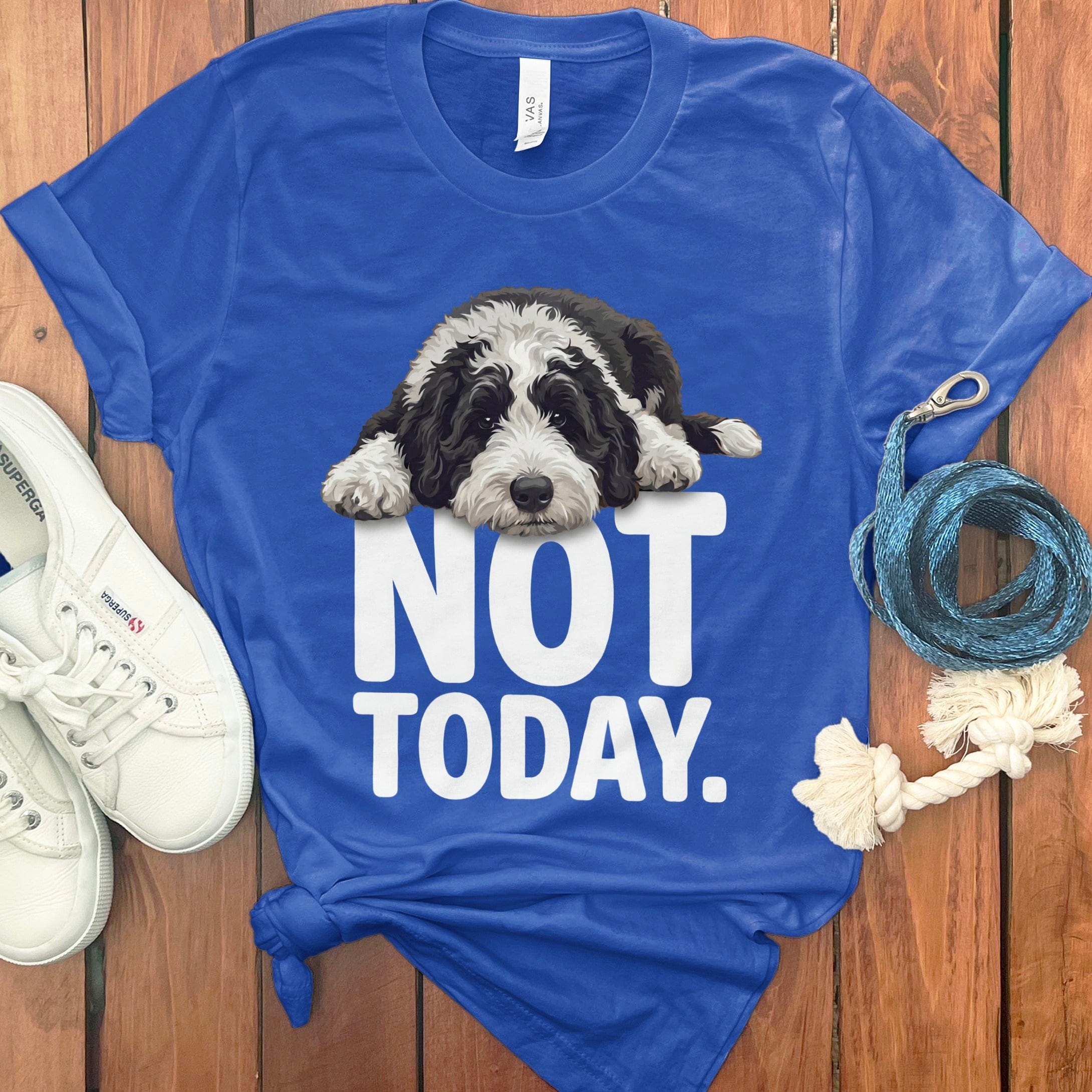 Sheepadoodle Not Today T-Shirt in True Royal / S by Puppy Jo