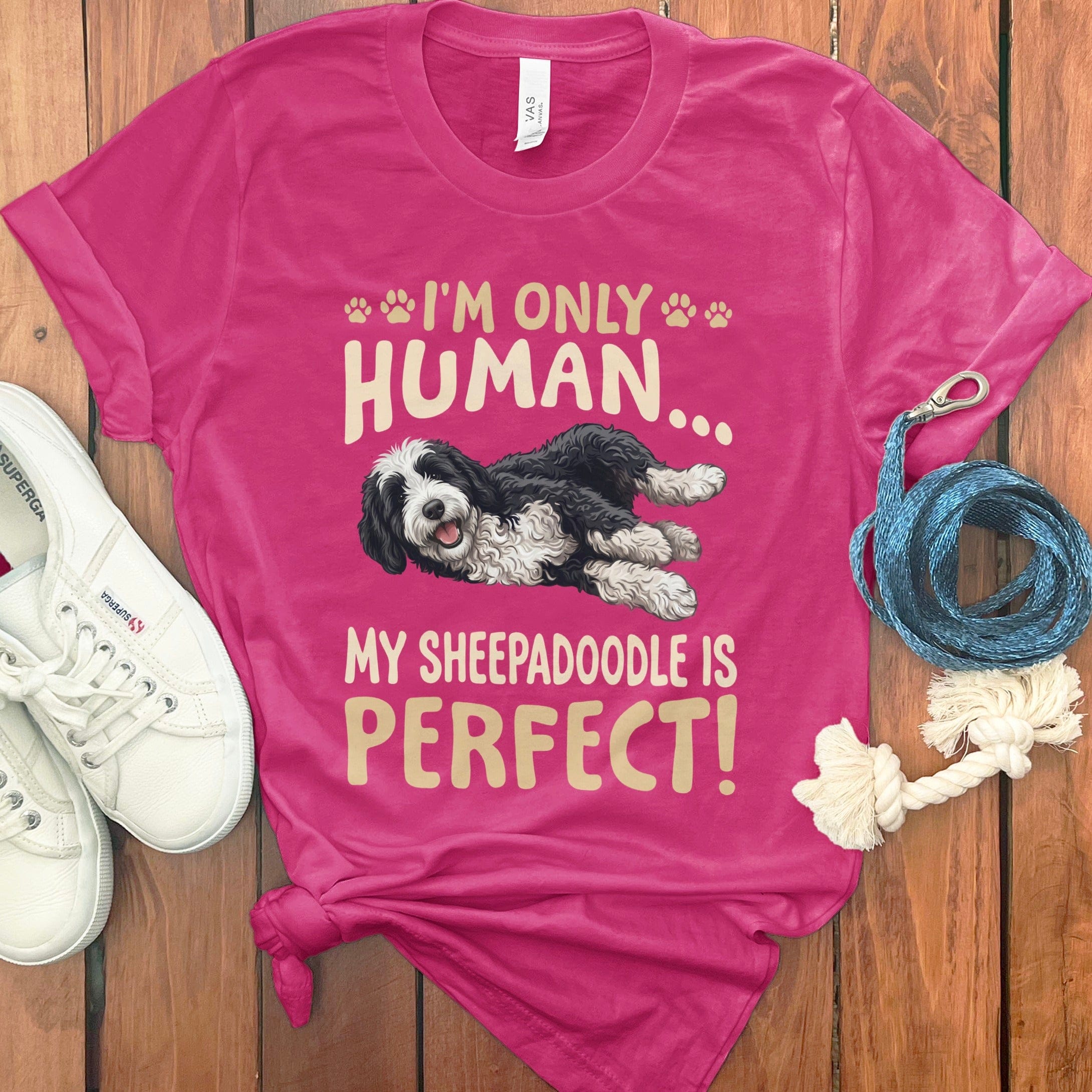 Sheepadoodle Perfect T-Shirt in Berry / S by Puppy Jo