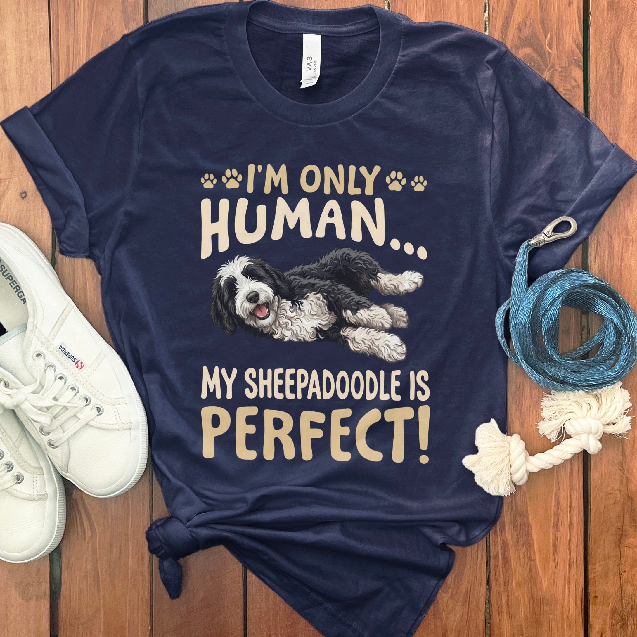 Sheepadoodle Perfect T-Shirt in Navy / S by Puppy Jo