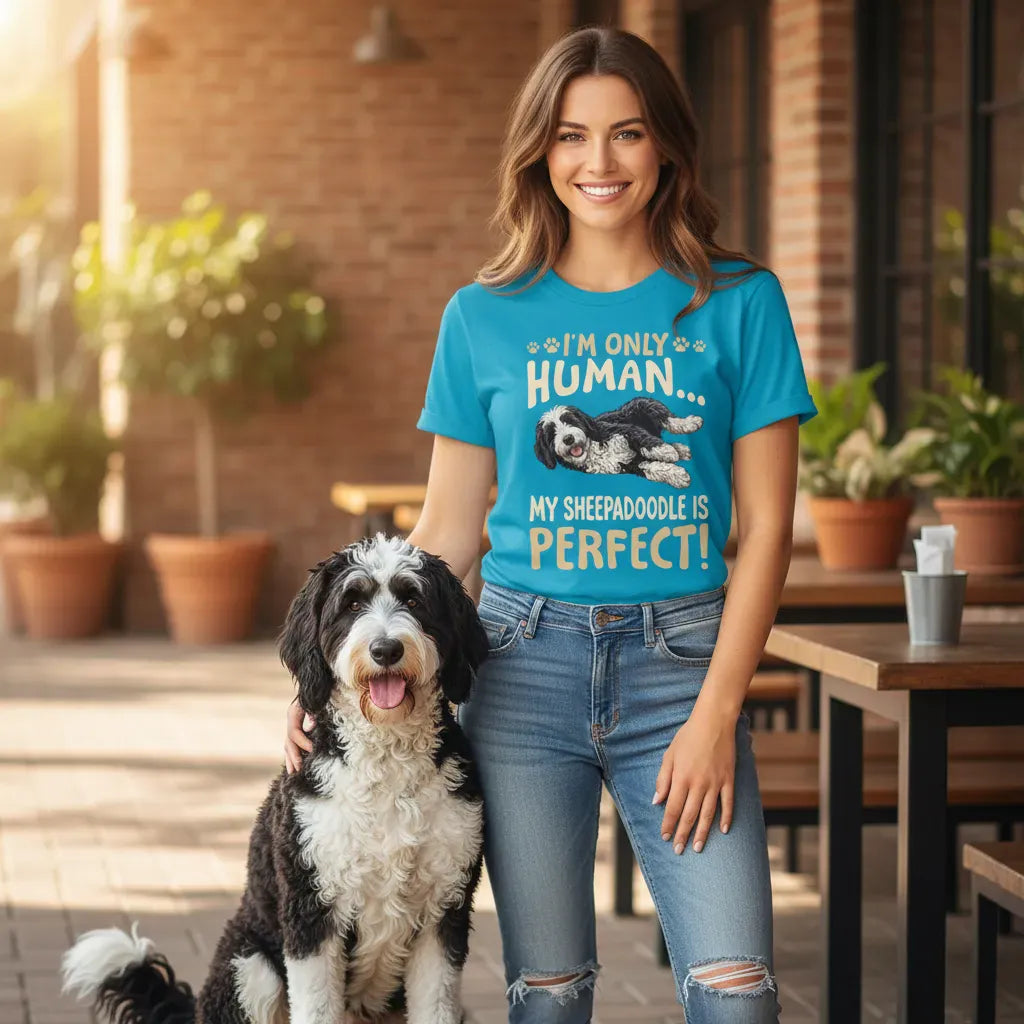 Sheepadoodle Perfect T-Shirt in by Puppy Jo