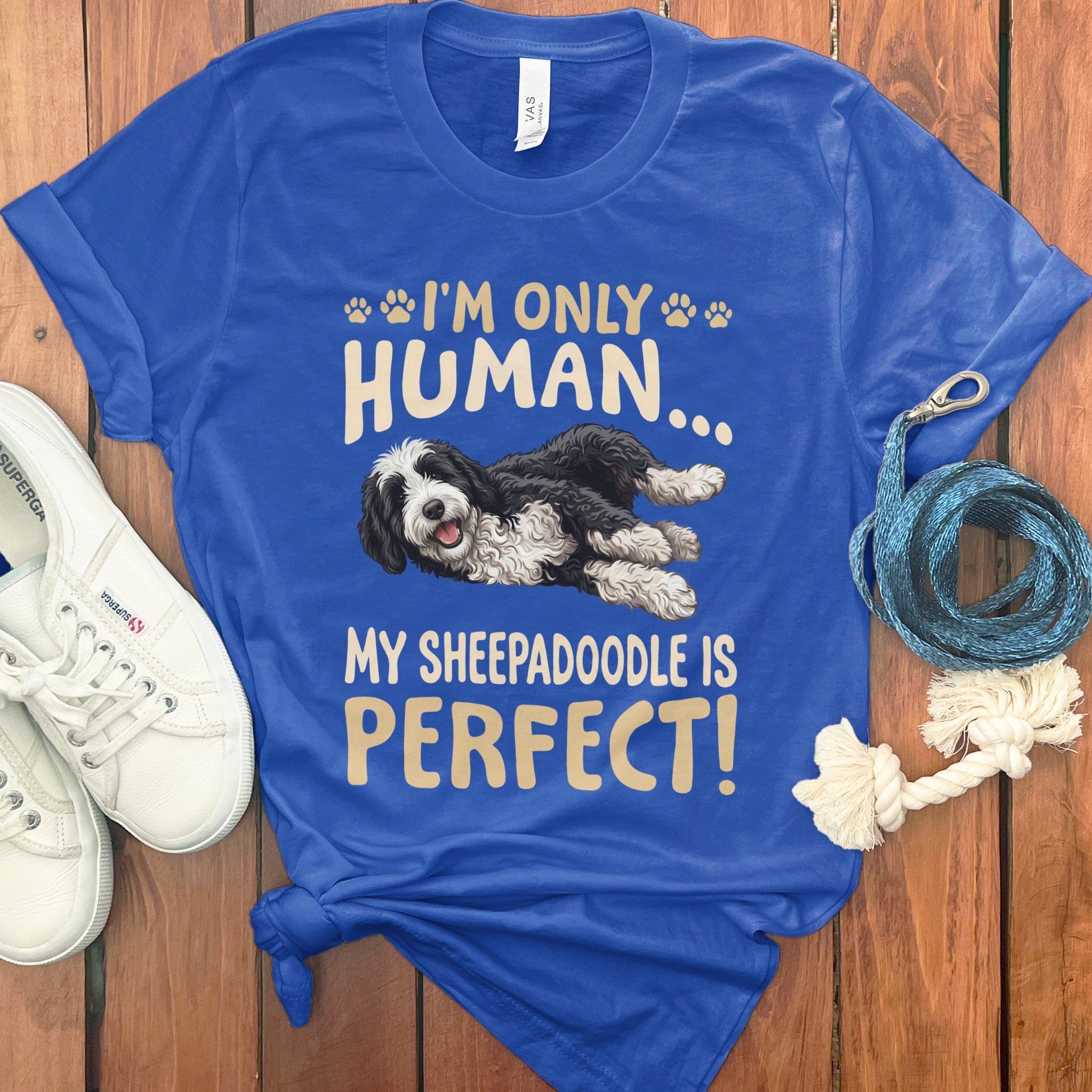 Sheepadoodle Perfect T-Shirt in True Royal / S by Puppy Jo