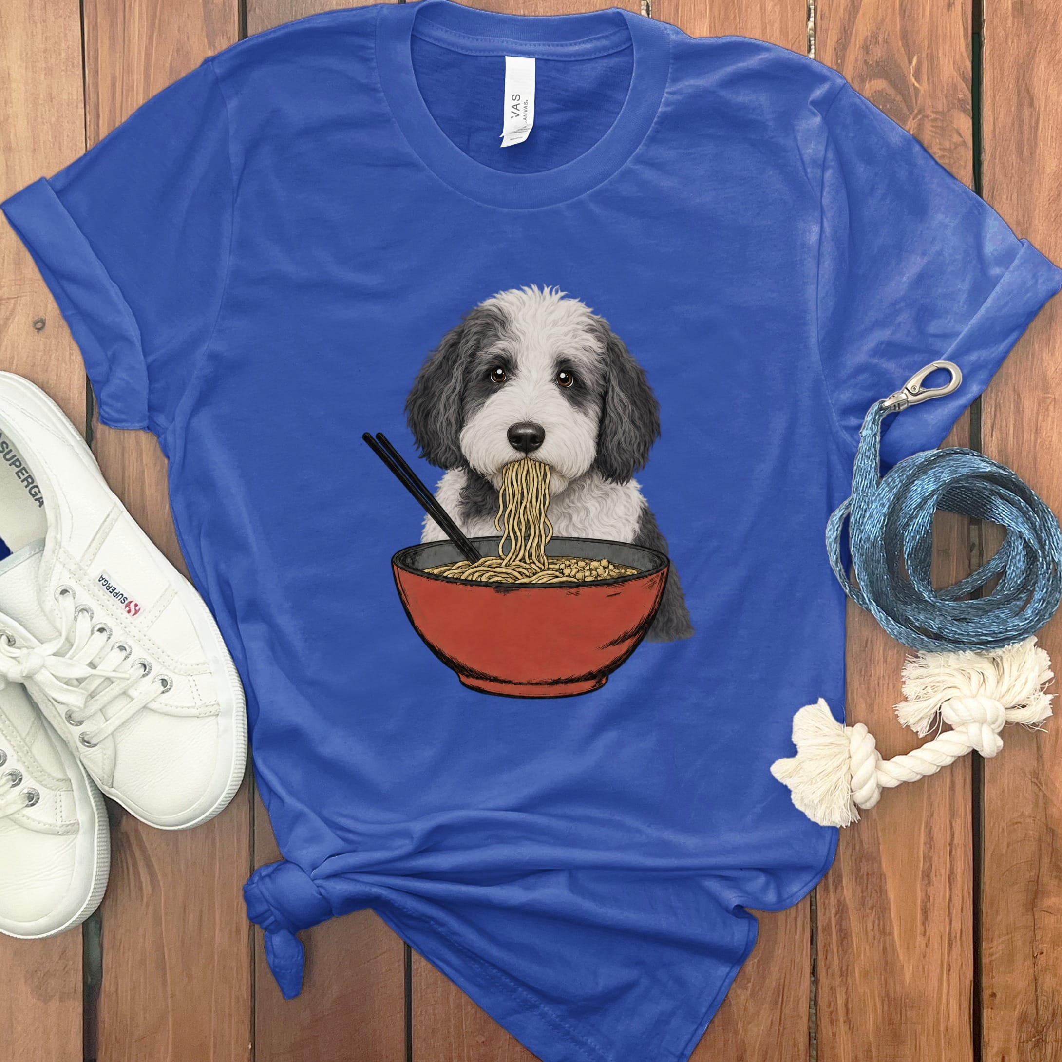 Sheepadoodle Ramen T-Shirt in True Royal / S / - by Puppy Jo