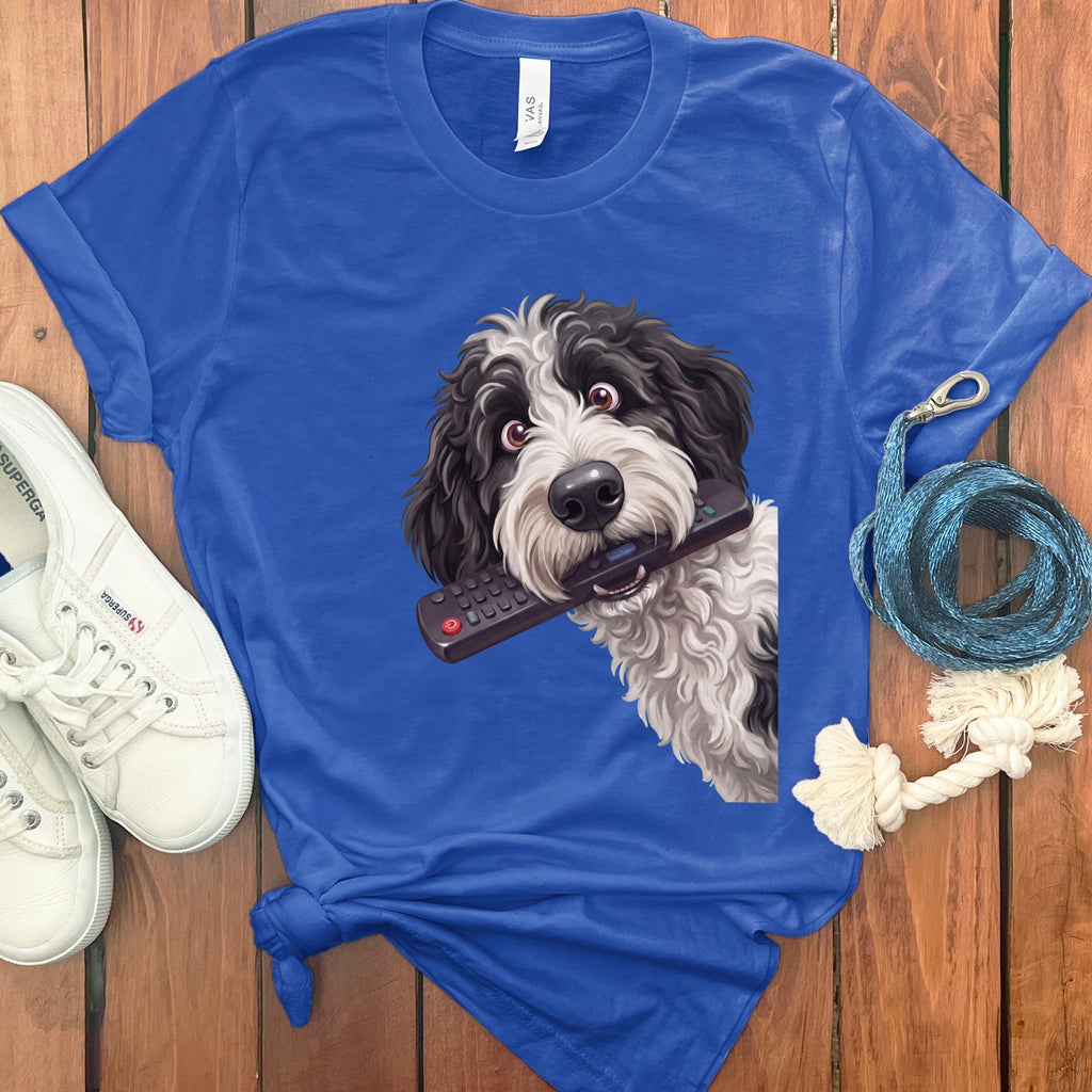 Sheepadoodle Remote T-Shirt in True Royal / S by Puppy Jo