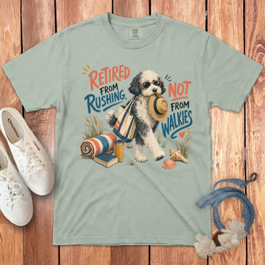 Sheepadoodle Retired Walkies Signature T-Shirt in Bay / S by Puppy Jo