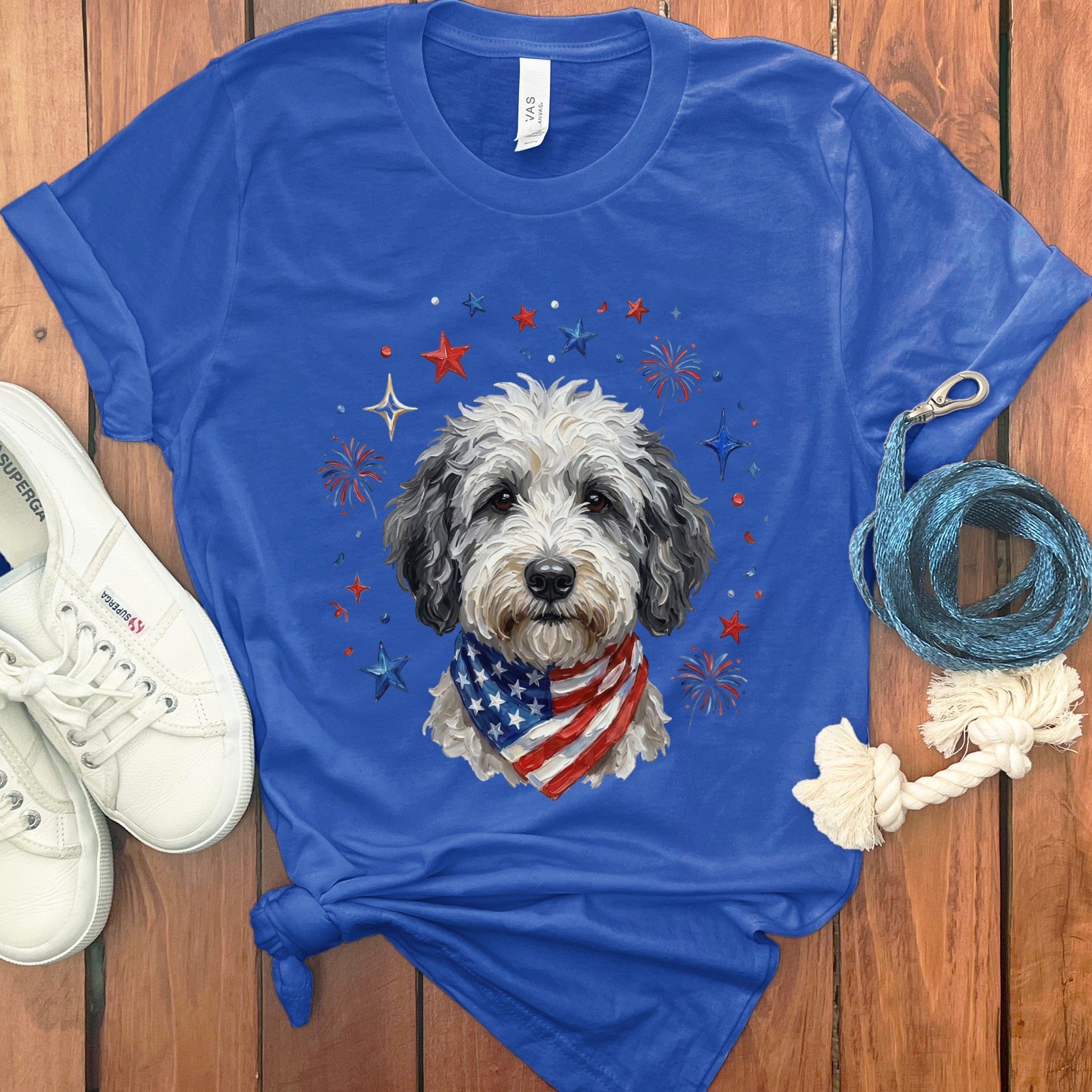 Sheepadoodle Spirit T-Shirt in True Royal / S by Puppy Jo