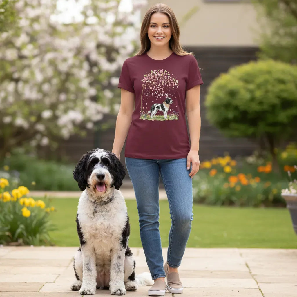 Sheepadoodle Spring T-Shirt in by Puppy Jo