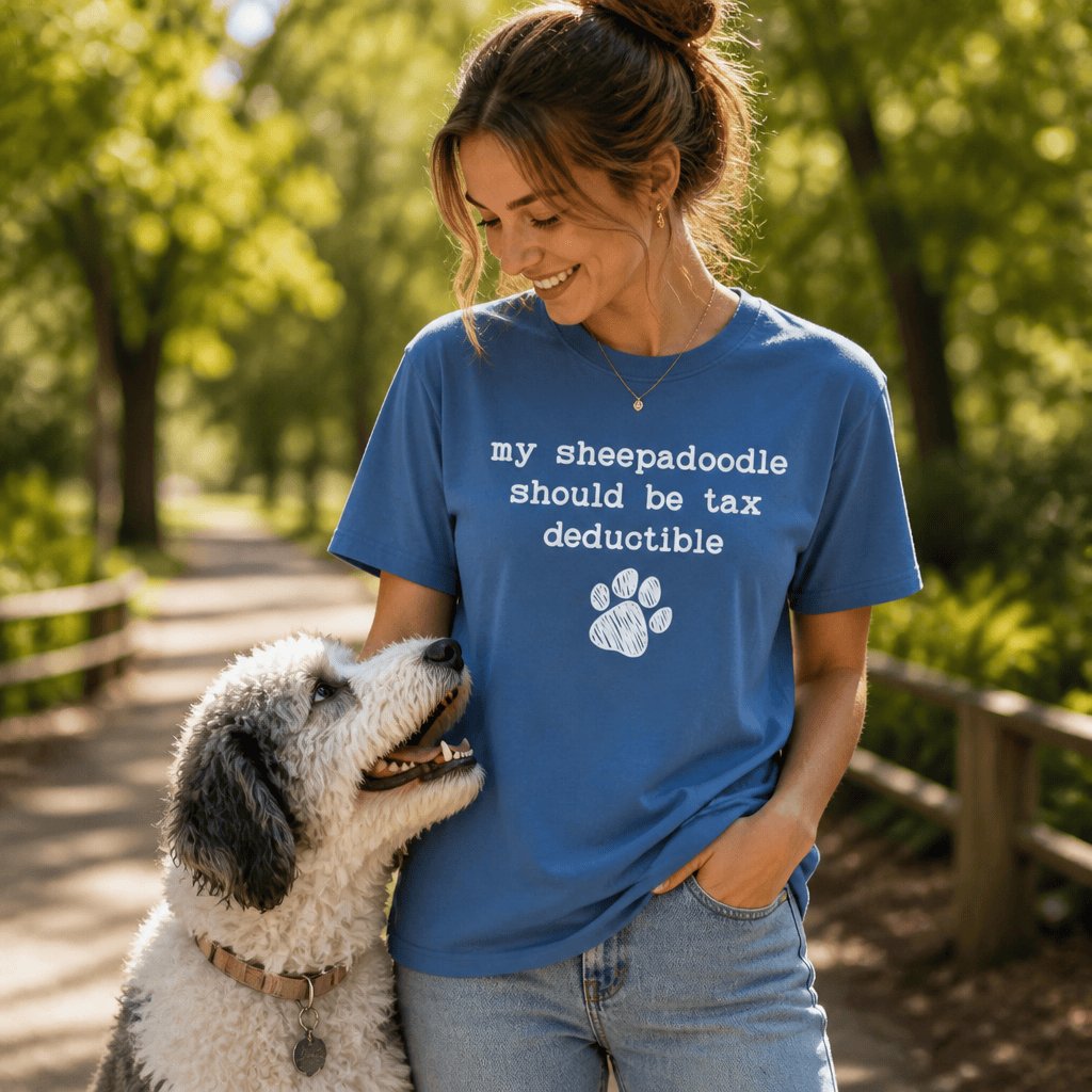 Sheepadoodle Tax Signature T-Shirt in by Puppy Jo