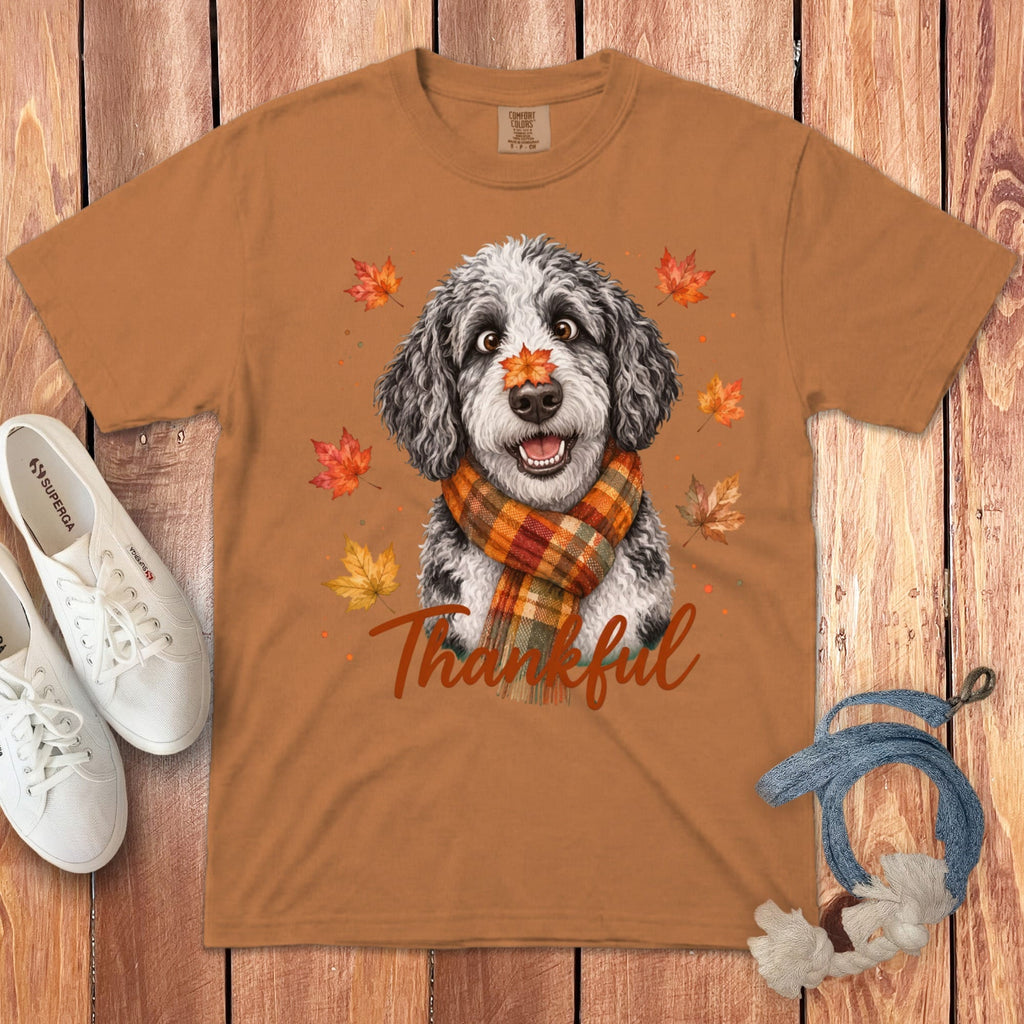 Sheepadoodle Thankful Signature T-Shirt in Yam / S by Puppy Jo
