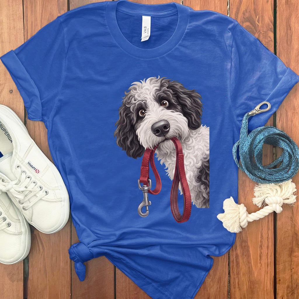 Sheepadoodle Walk T-Shirt in True Royal / S by Puppy Jo