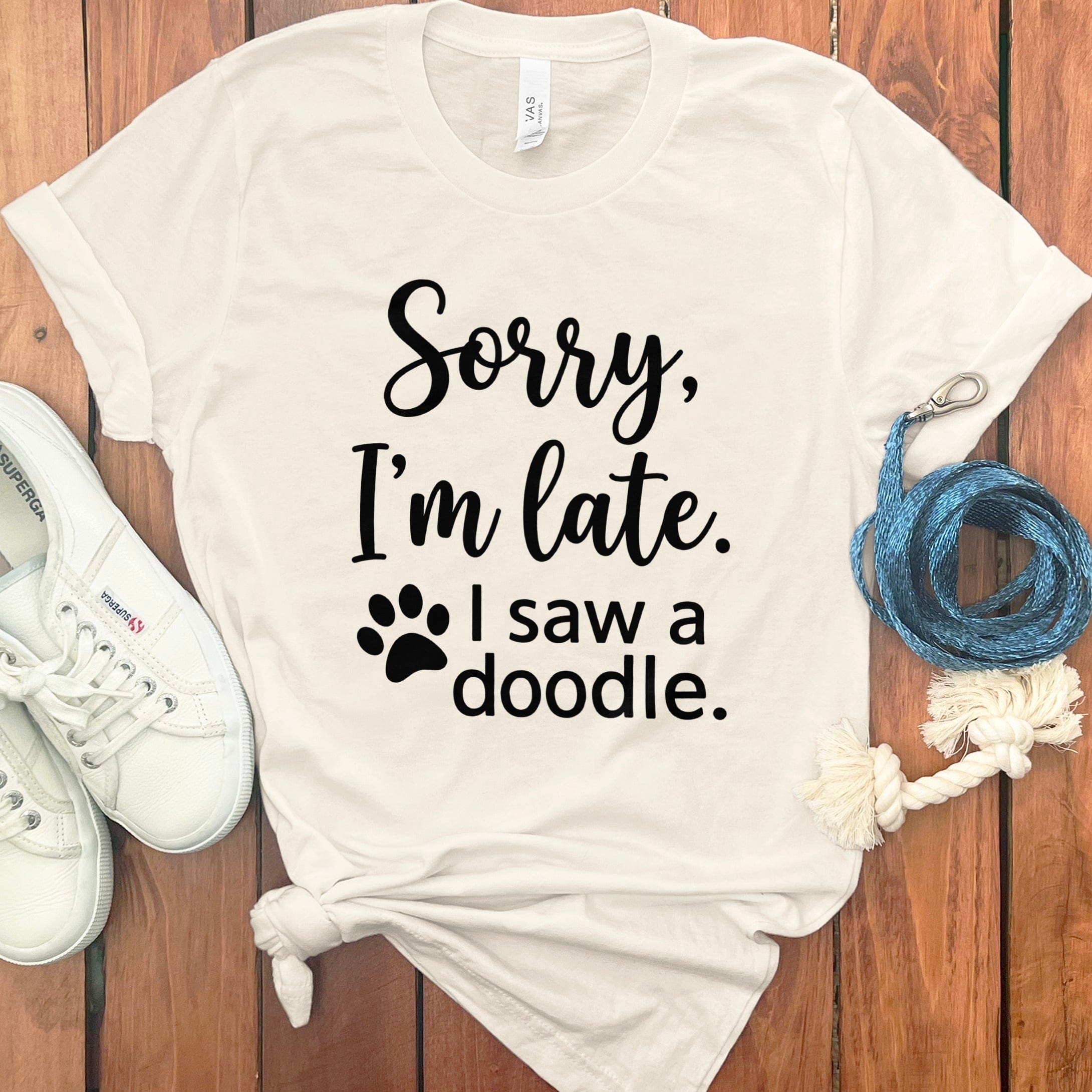 Sorry Doodle T-Shirt in Natural / S by Puppy Jo