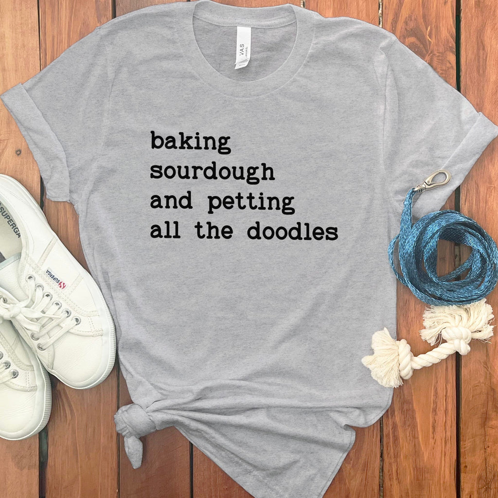 Sourdough & Doodle T-Shirt in Athletic Heather / M by Puppy Jo