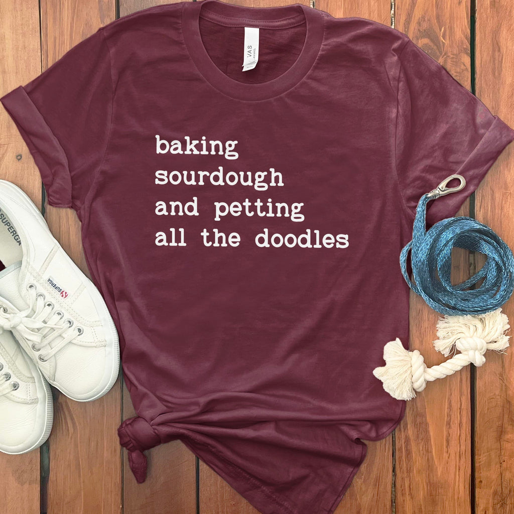 Sourdough & Doodle T-Shirt in Maroon / M by Puppy Jo