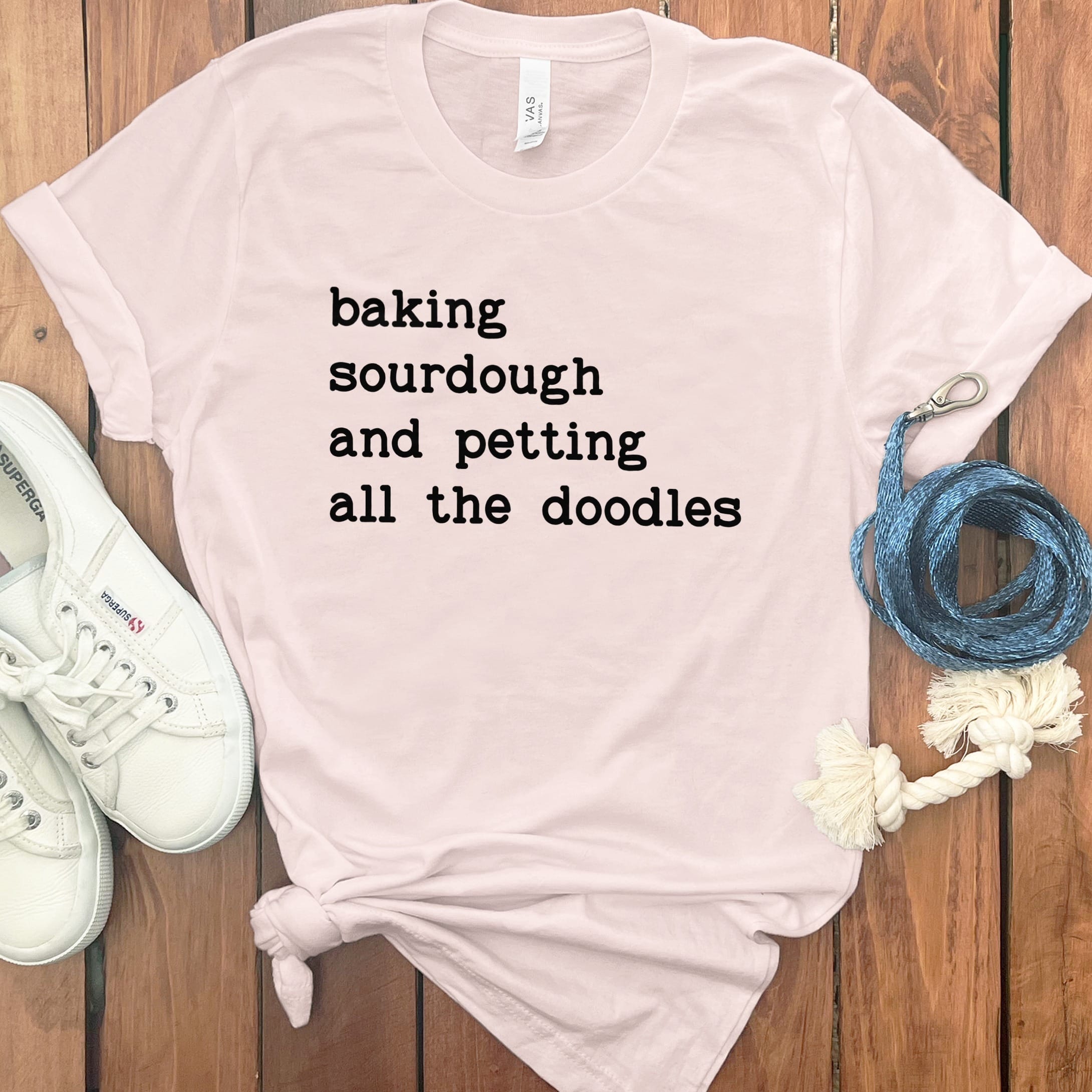 Sourdough & Doodle T-Shirt in Soft Pink / M by Puppy Jo