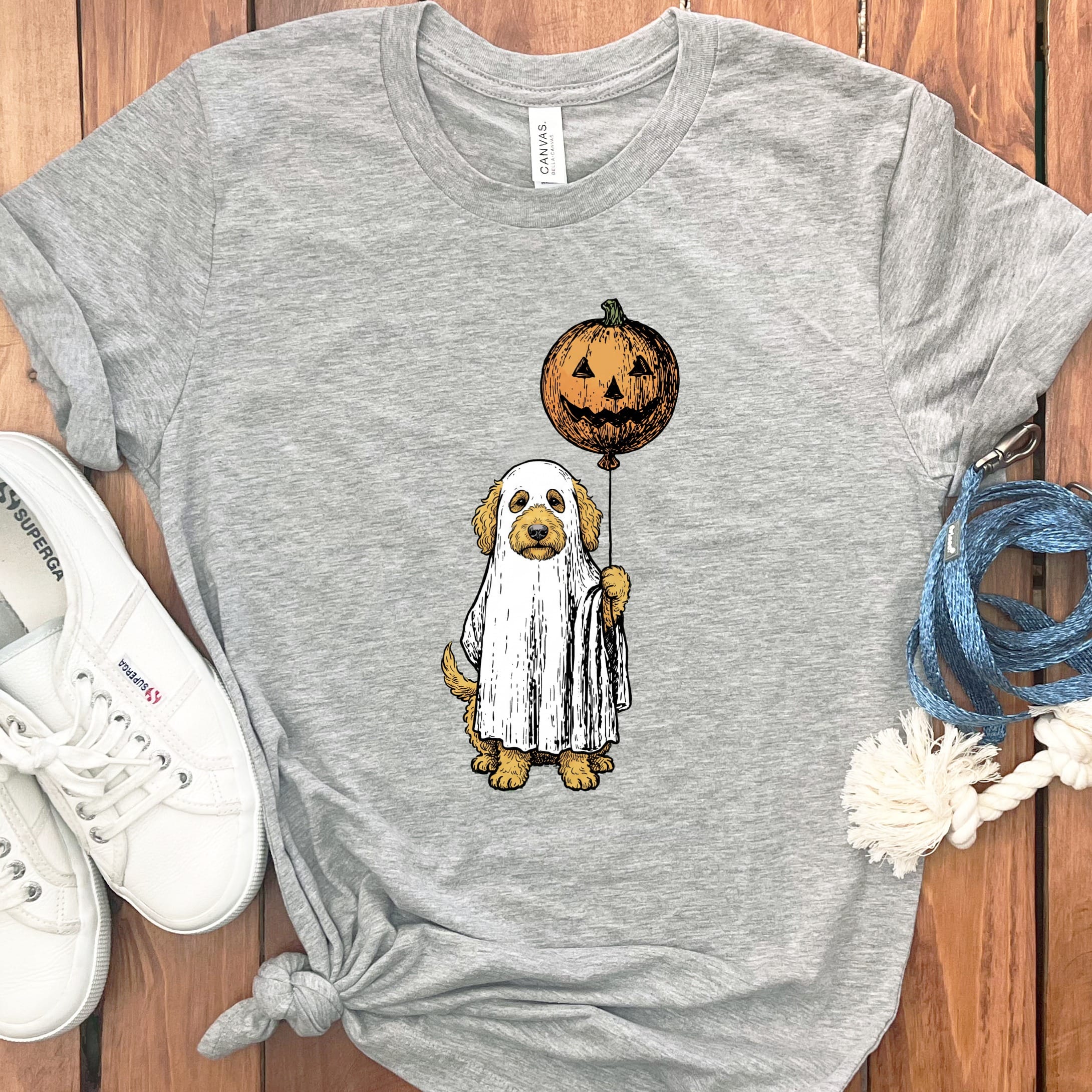 Spooky Doodle T-Shirt in Athletic Heather / S by Puppy Jo