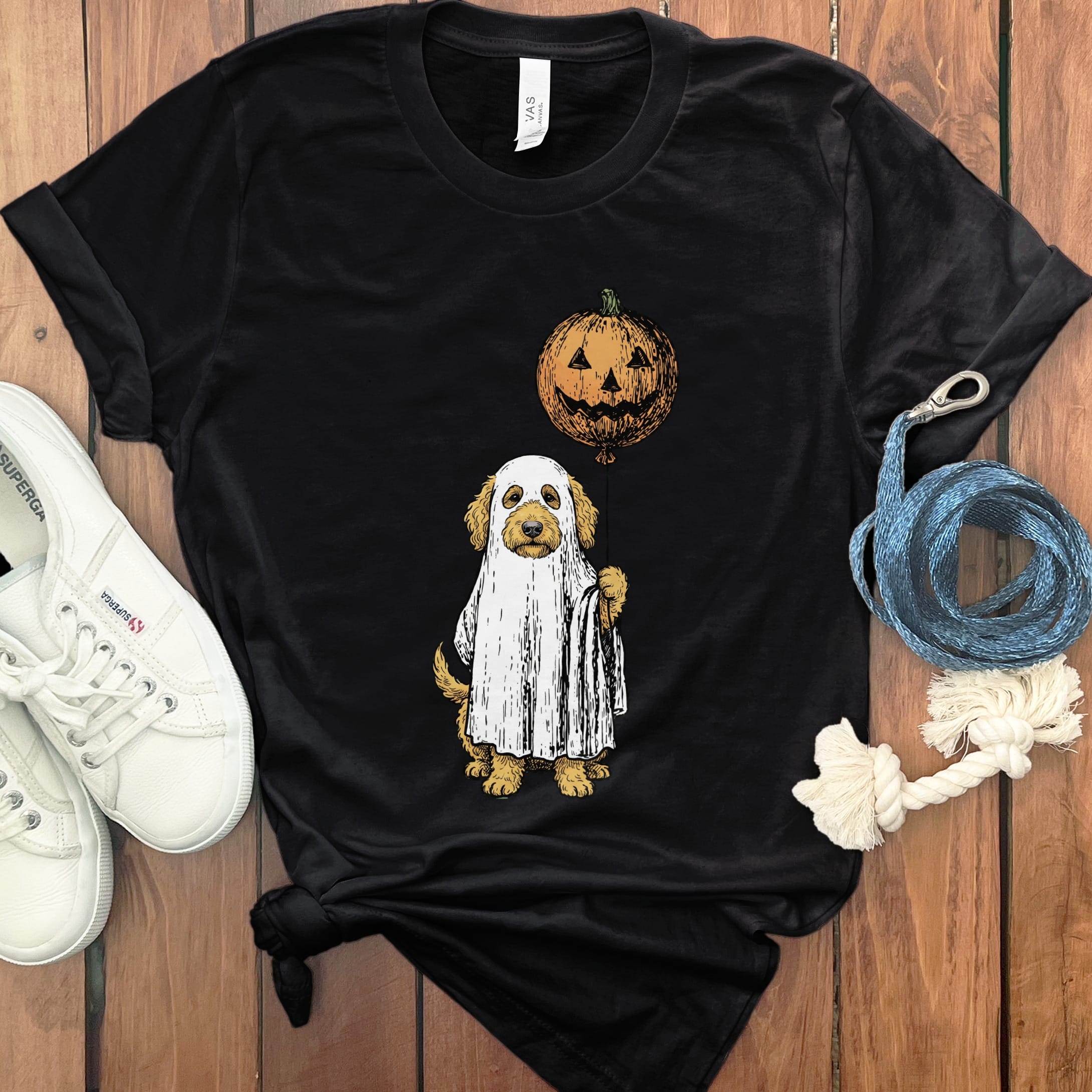 Spooky Doodle T-Shirt in Black / S by Puppy Jo