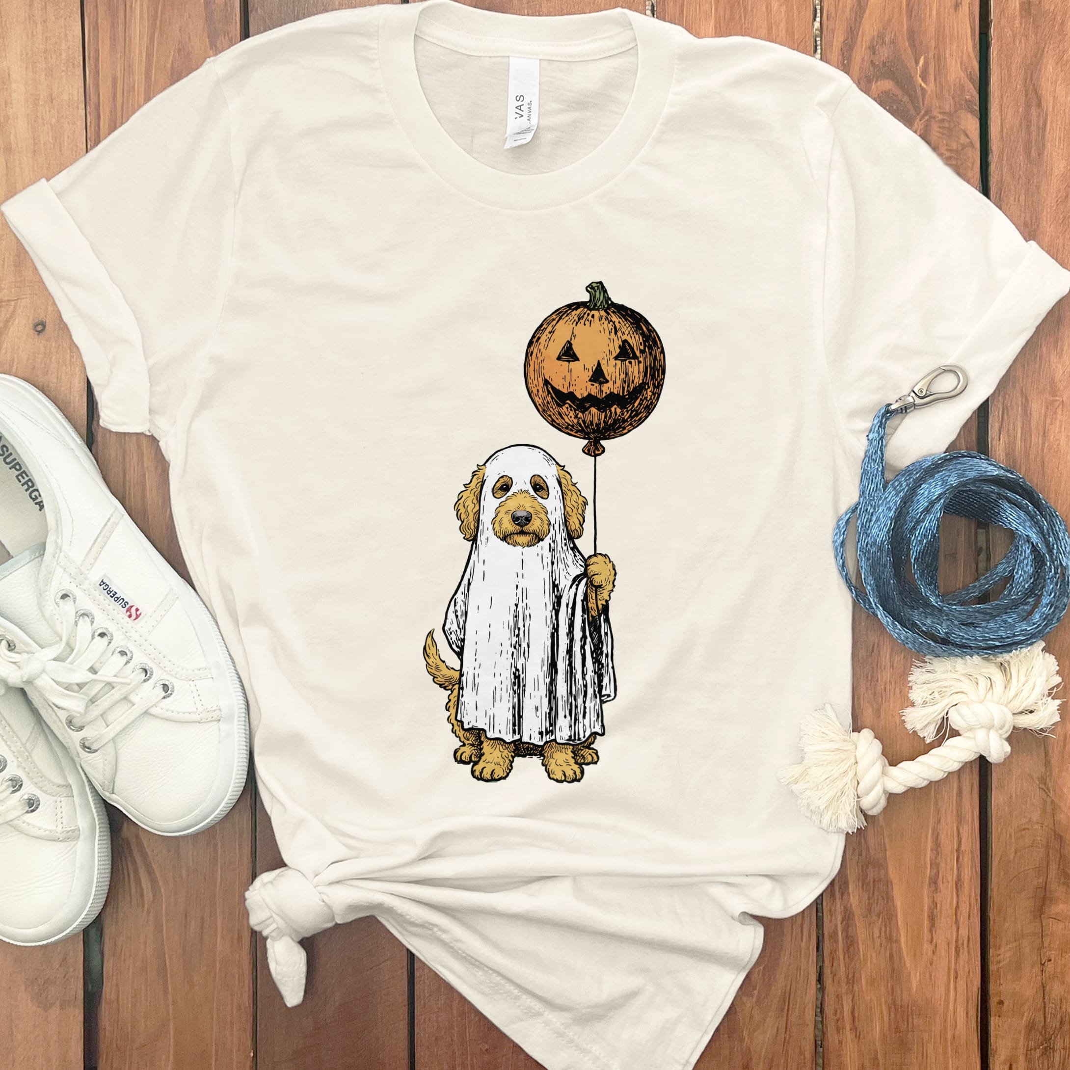 Spooky Doodle T-Shirt in Natural / S by Puppy Jo