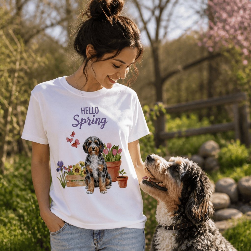 Spring Aussiedoodle T-Shirt in by Puppy Jo