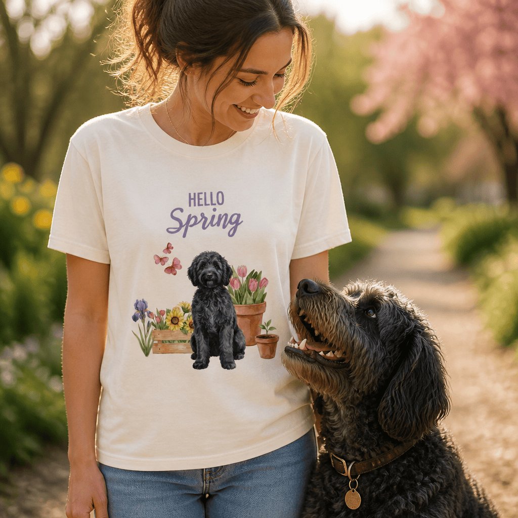 Spring Black Doodle T-Shirt in by Puppy Jo