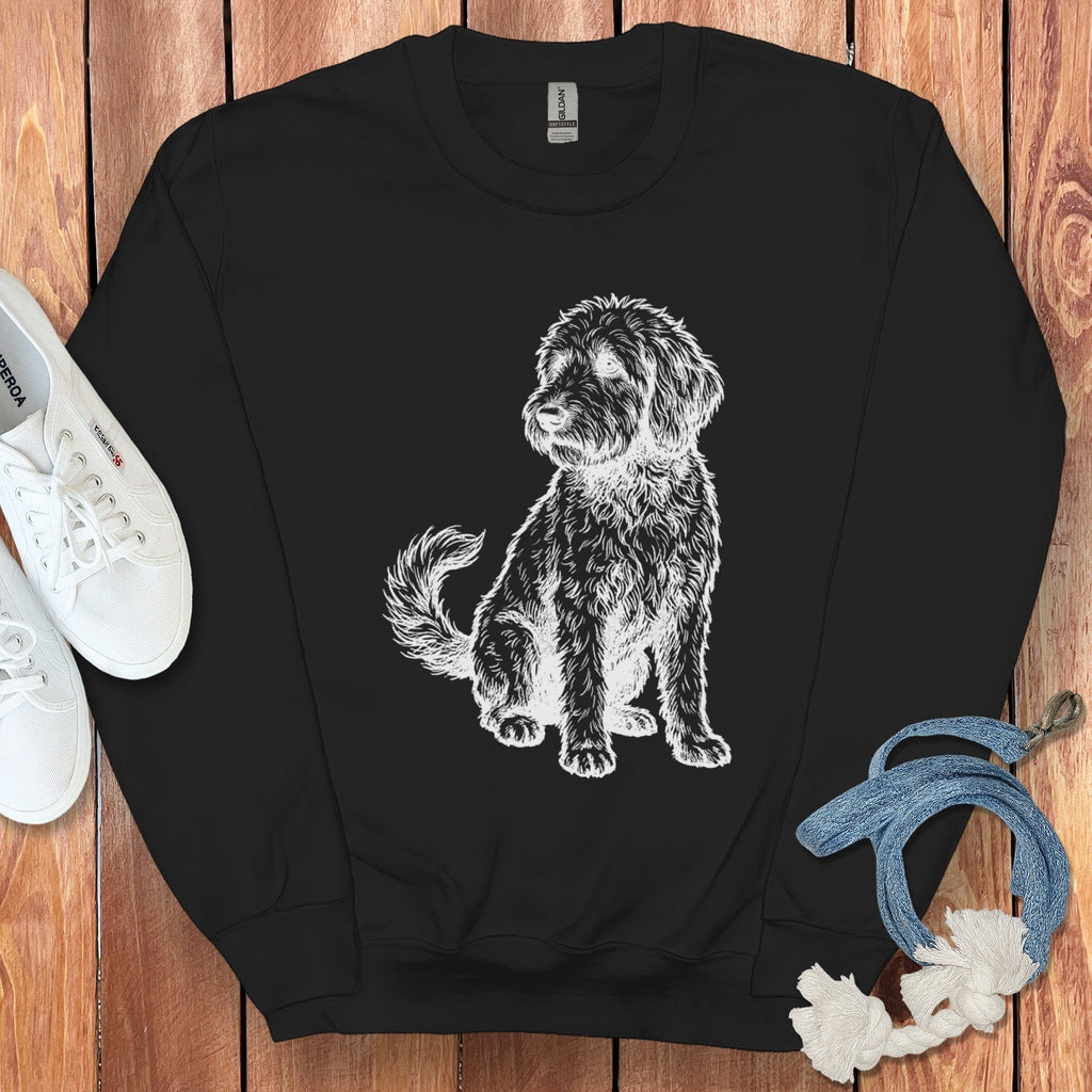 Standing Doodle Sweatshirt in Black / S by Puppy Jo