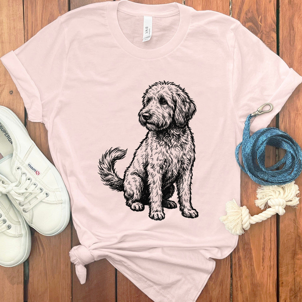 Standing Doodle T-Shirt in Soft Pink / S by Puppy Jo