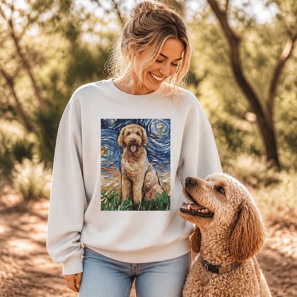 Starry Night Goldendoodle Sweatshirt in by Puppy Jo