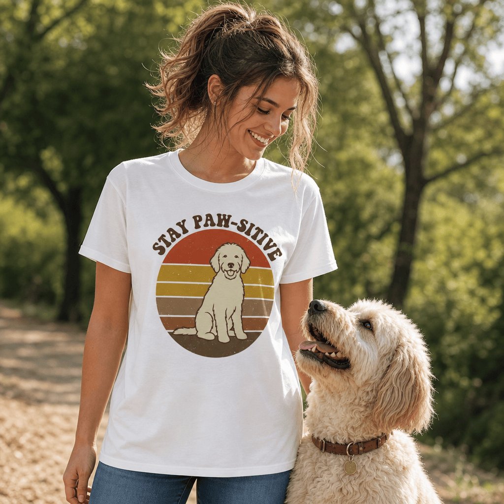 Stay Paw-Sitive T-Shirt in by Puppy Jo