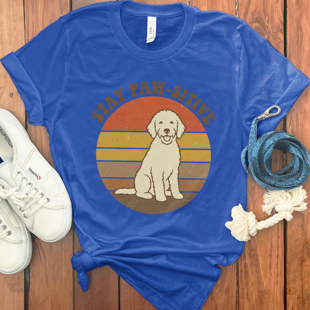 Stay Paw-Sitive T-Shirt in True Royal / S by Puppy Jo