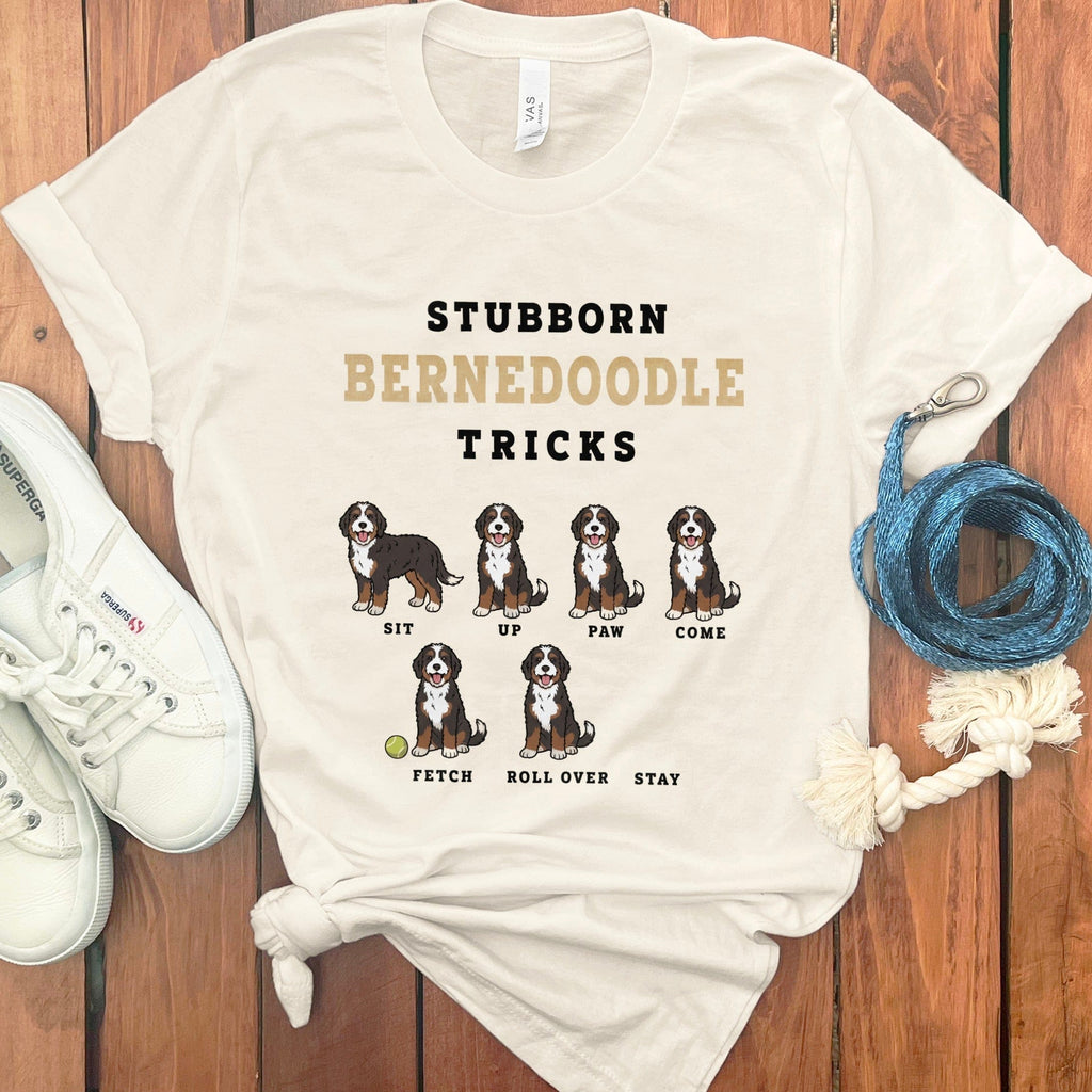 Stubborn Bernedoodle T-Shirt in Natural / M by Puppy Jo