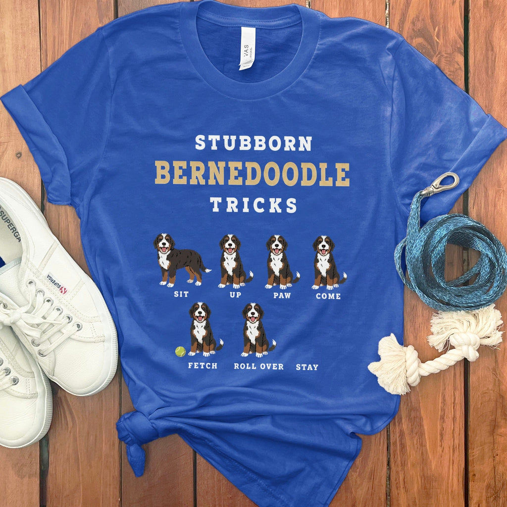 Stubborn Bernedoodle T-Shirt in True Royal / M by Puppy Jo