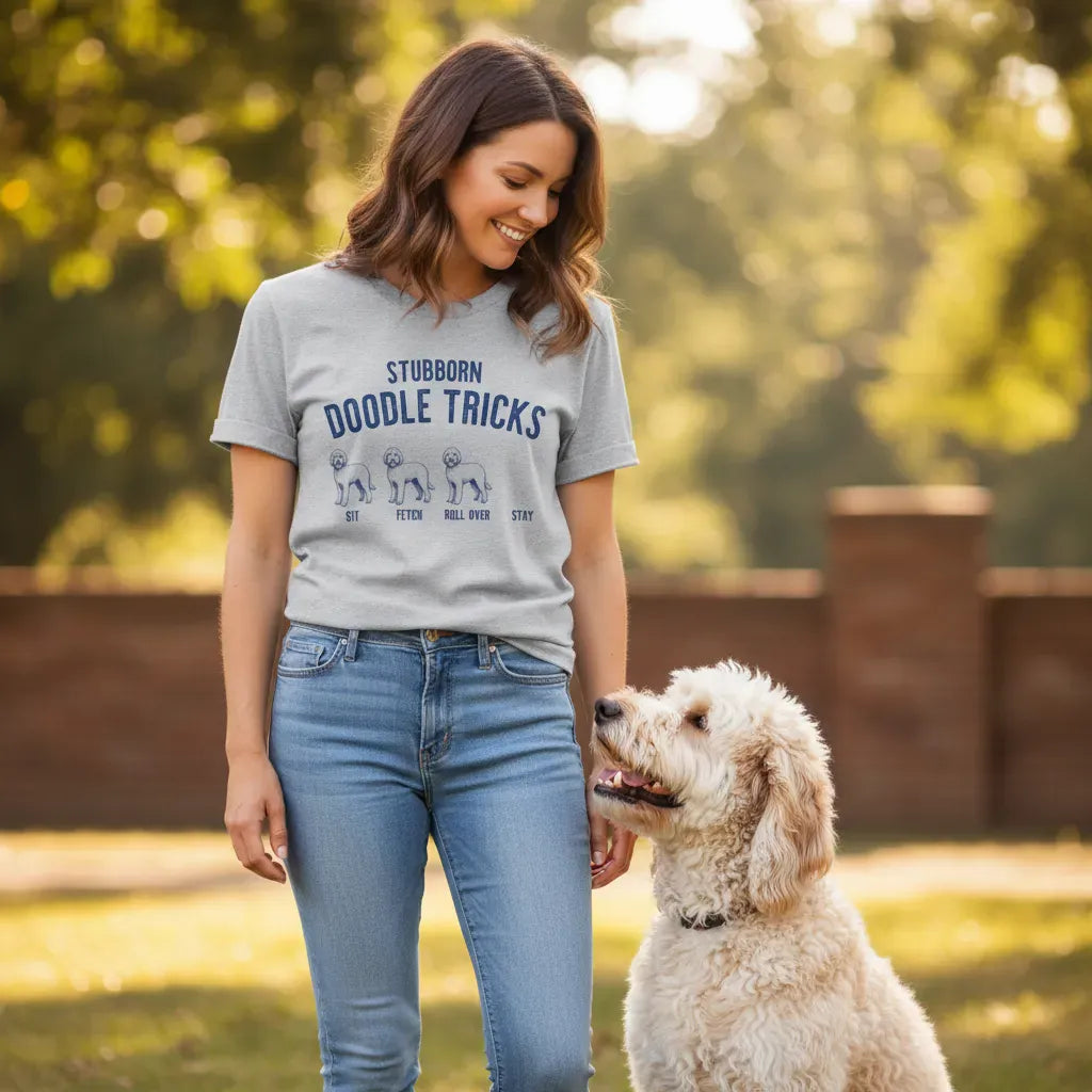 Stubborn Doodle Tricks T-Shirt in by Puppy Jo